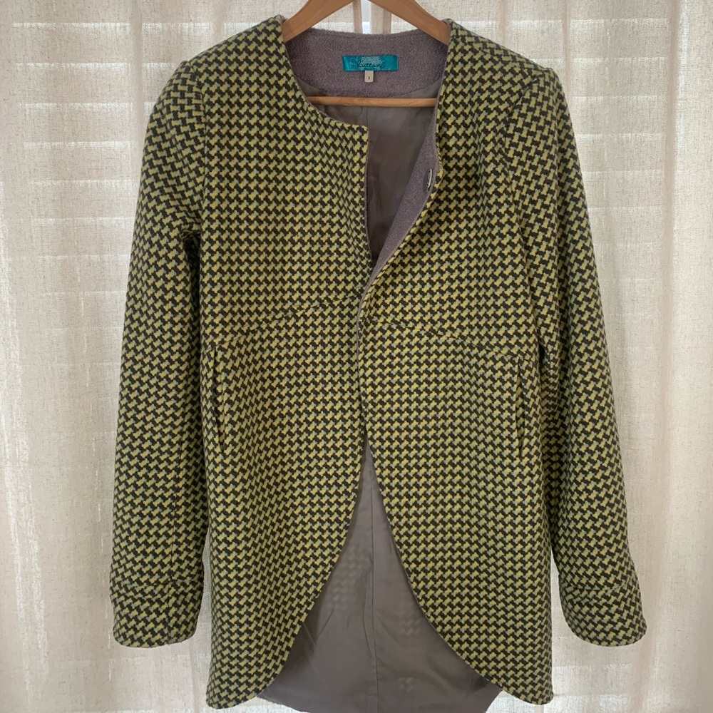 Francesca’s Collection Patterned Peacoat - Size M